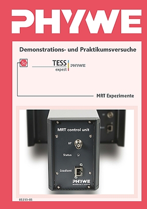 Handbuch Demonstrations- und Praktikumsversuche Magnetresonanztomographie für "compact MRT", TESS expert Physik, (in german)