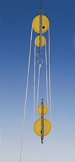 Block and tackle, with 4 pulleys