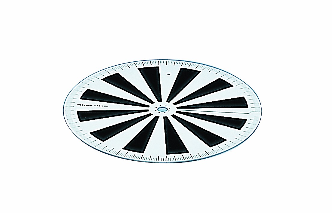 Turntable with angle scale