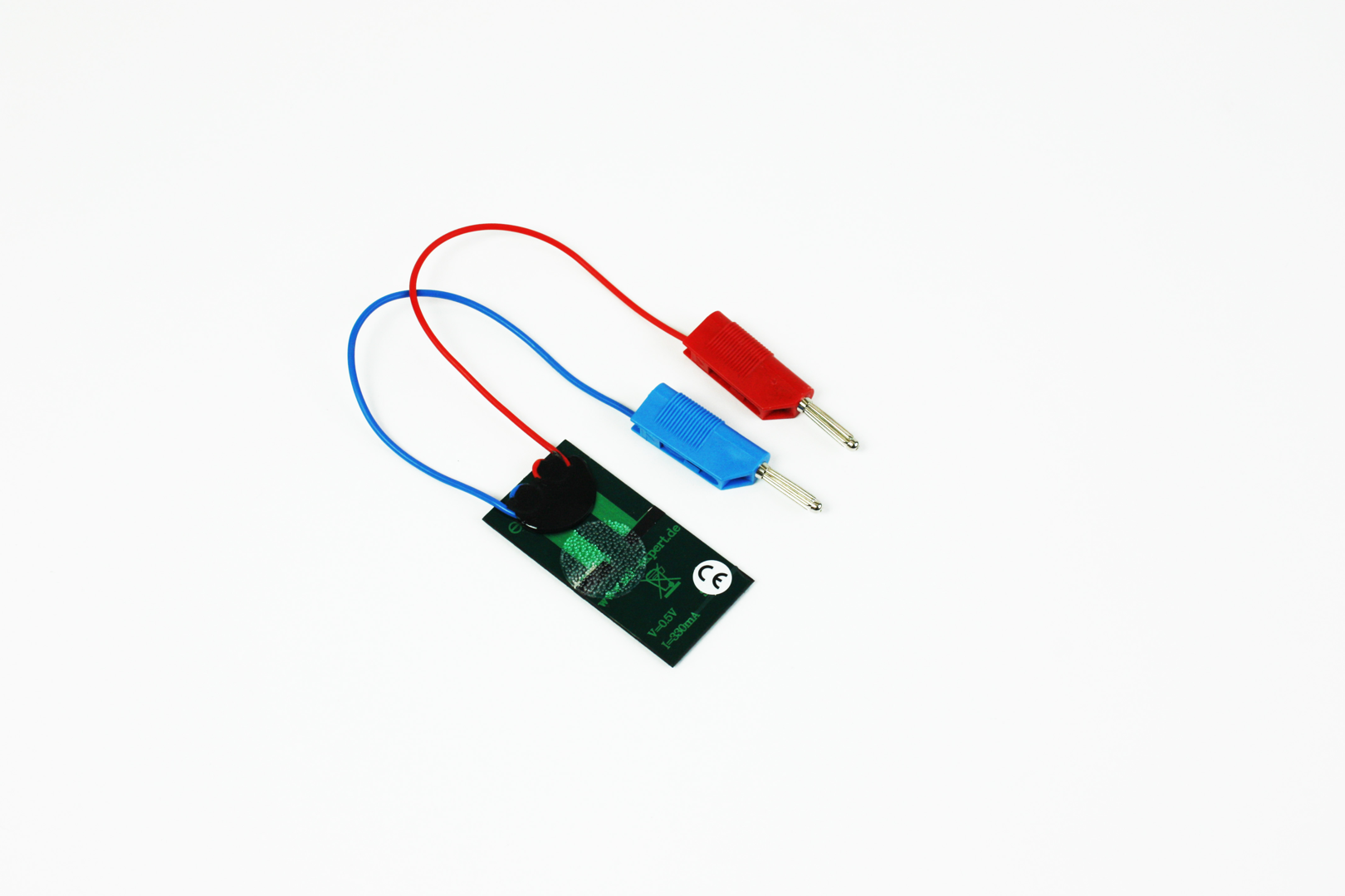 Solar cell 3.3 x 6.5 cm, with plugs, 0.5 V, 330 mA