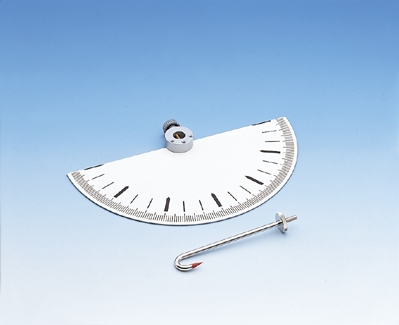 Protractor scale with pointer