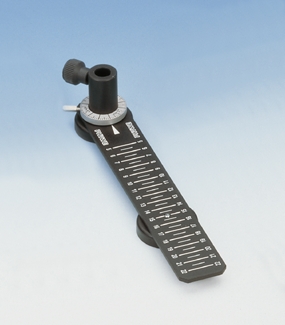 Rotational guide rail with angular scale