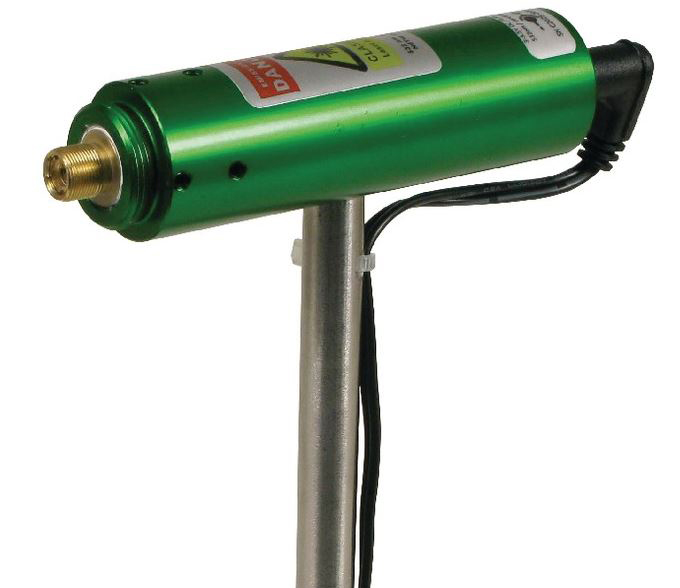 Diode pumped solid state laser, 1 mW, 532 nm (green) with short handle, l = 75 mm