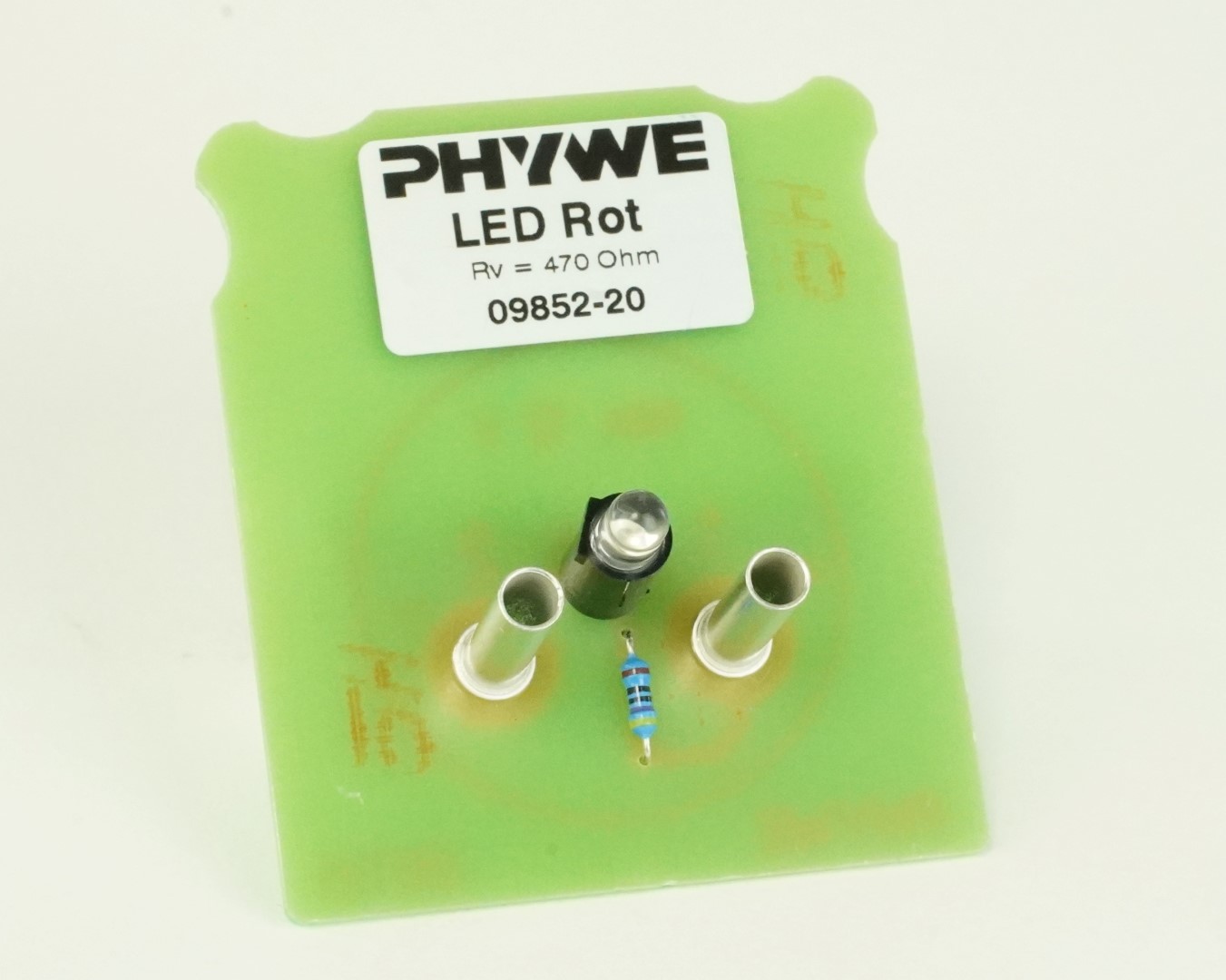 LED - red, with series resistor and 4 mm plugs