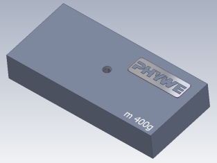Weight for low friction cart, 400 g