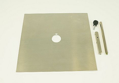 Capacitor plate w.hole