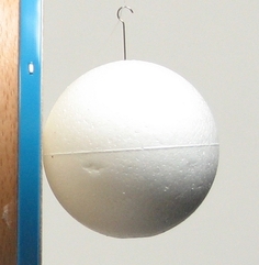 Styrofoam sphere with hook