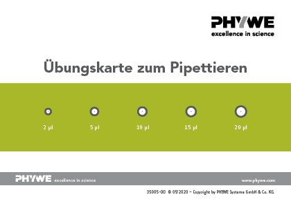 Pipetting-practice card