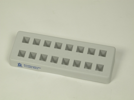 Cuvette rack, PE, 16 places