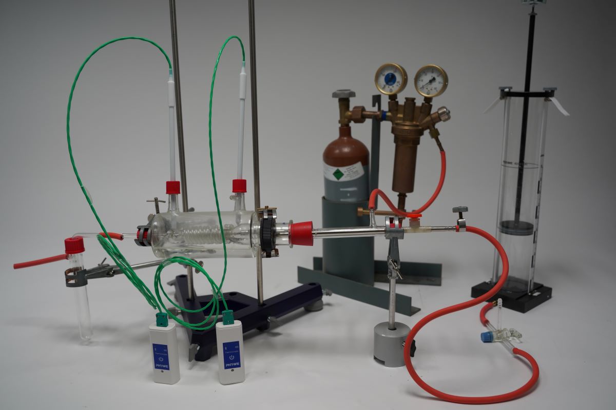 Digital set calorimetry with the glass jacket for 3 experiments