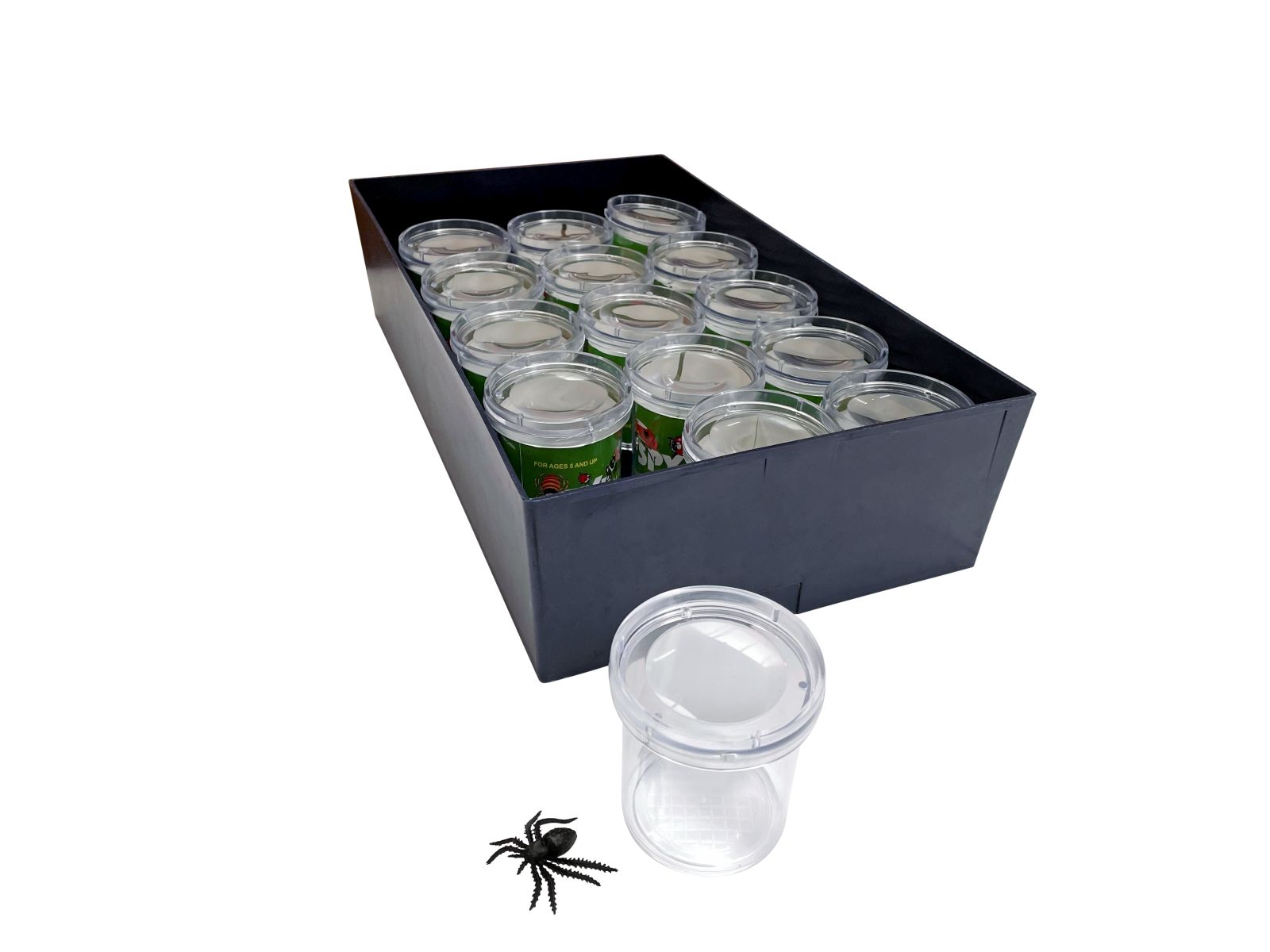 Set magnifying glasses, 15/pkg in storage tray