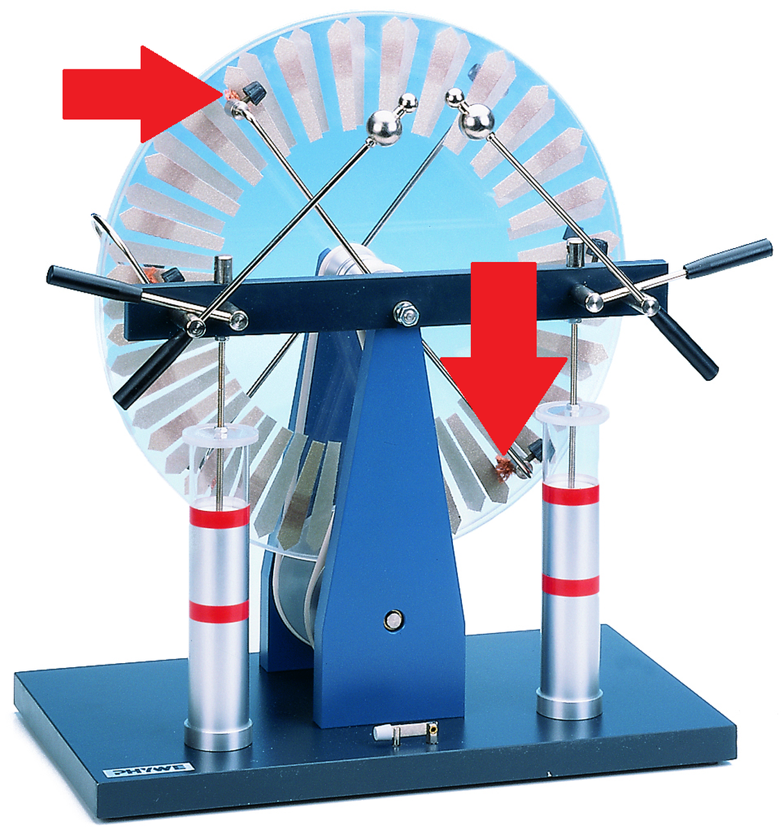 Metal brush for Wimshurst influence machine