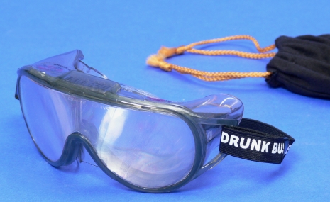 Alcohol intoxication simulation glasses. Simulates the intoxication of 1% blood alcohol concentration