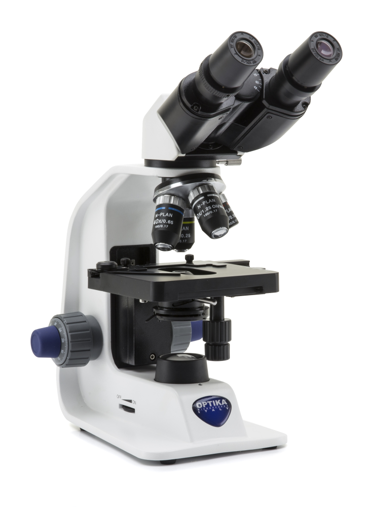 OPTIKA Binocular student microscope B-159R-PL, 1000x, mechanical stage