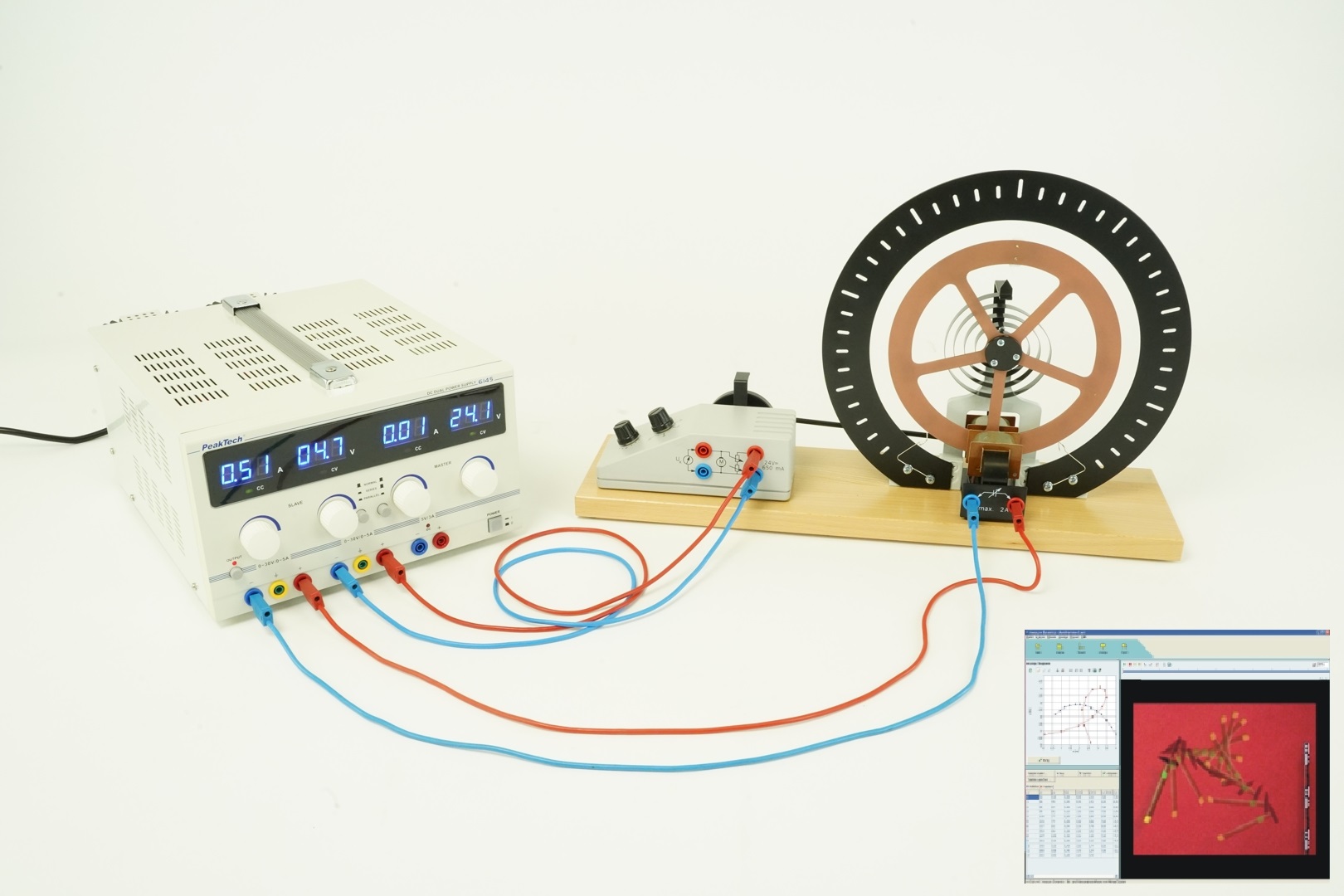 Forced oscillations - Pohl's pendulum with measure Dynamics