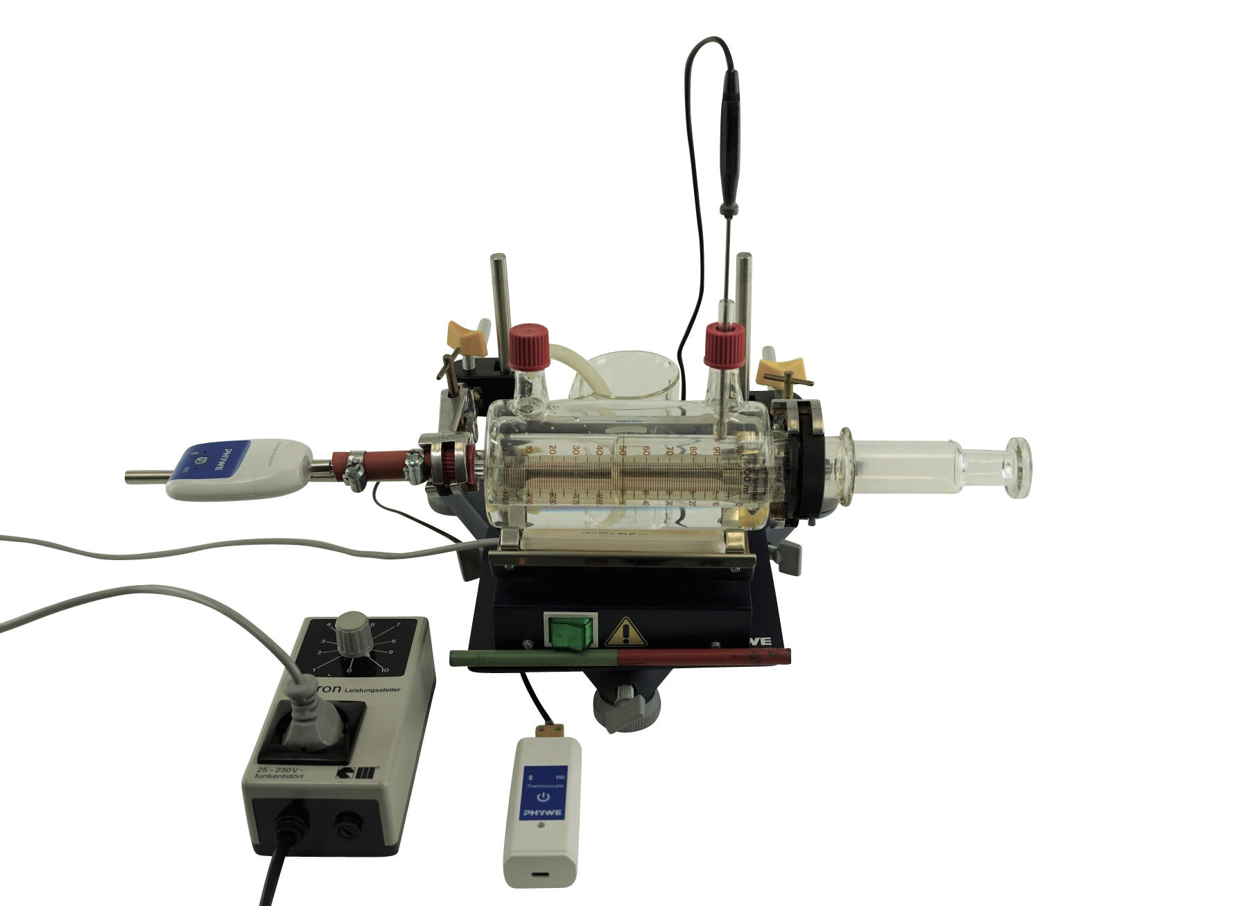 Equation of state for ideal gases with Cobra SMARTsense and measureLAB (gas laws: Gay-Lussac, Amontons, Boyle)