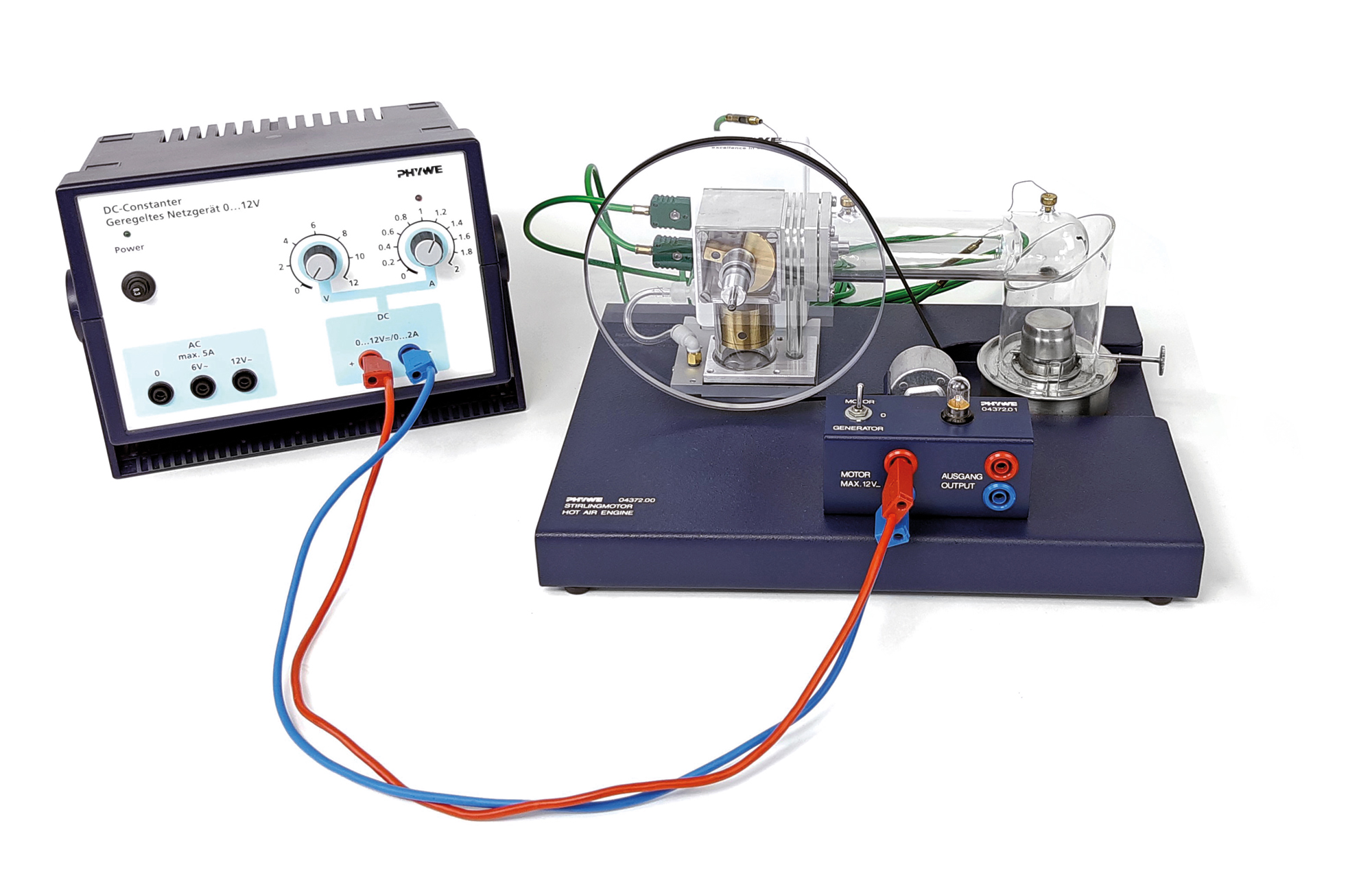 Stirling engine with measureLAB