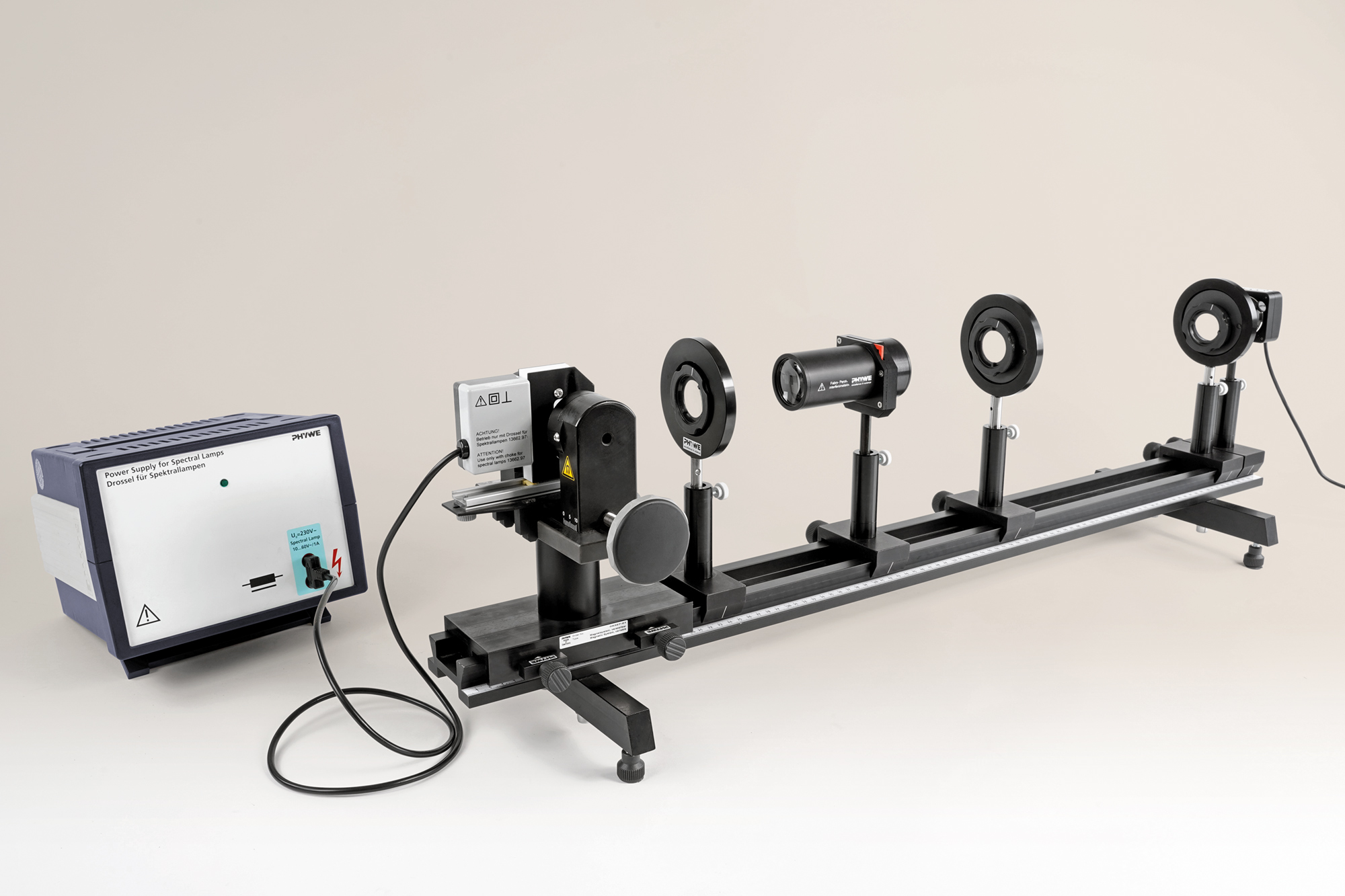 Zeeman effect with a variable magnetic system