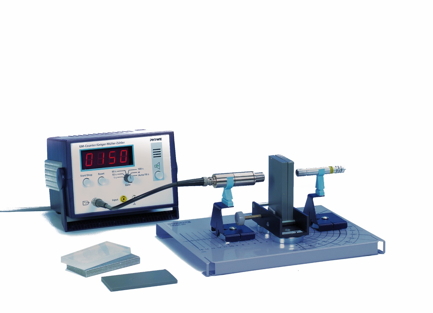 Inverse-square law and absorption of gamma or beta rays with the Geiger-Müller counter