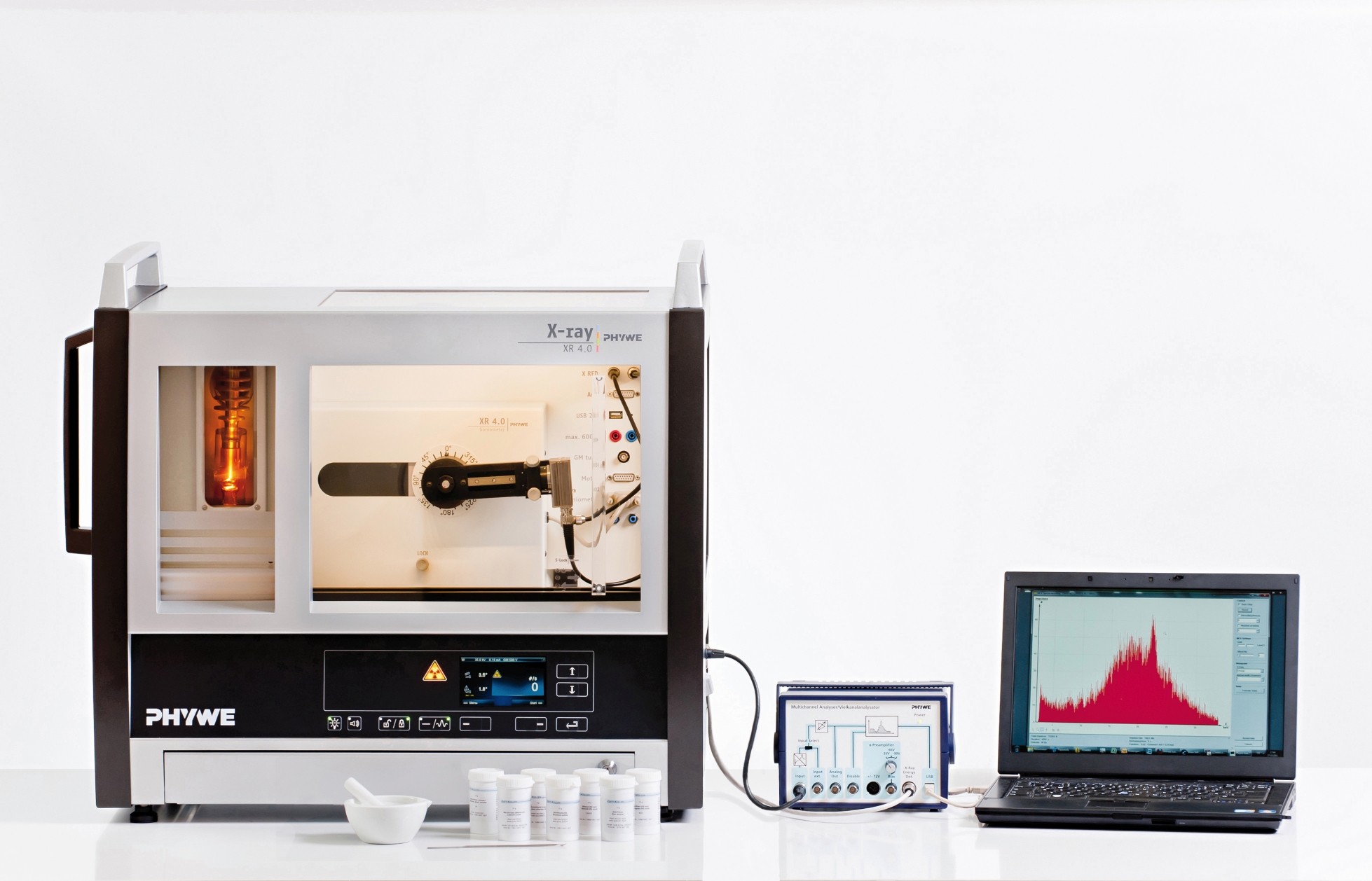 Qualitative X-ray fluorescence analysis of powder samples
