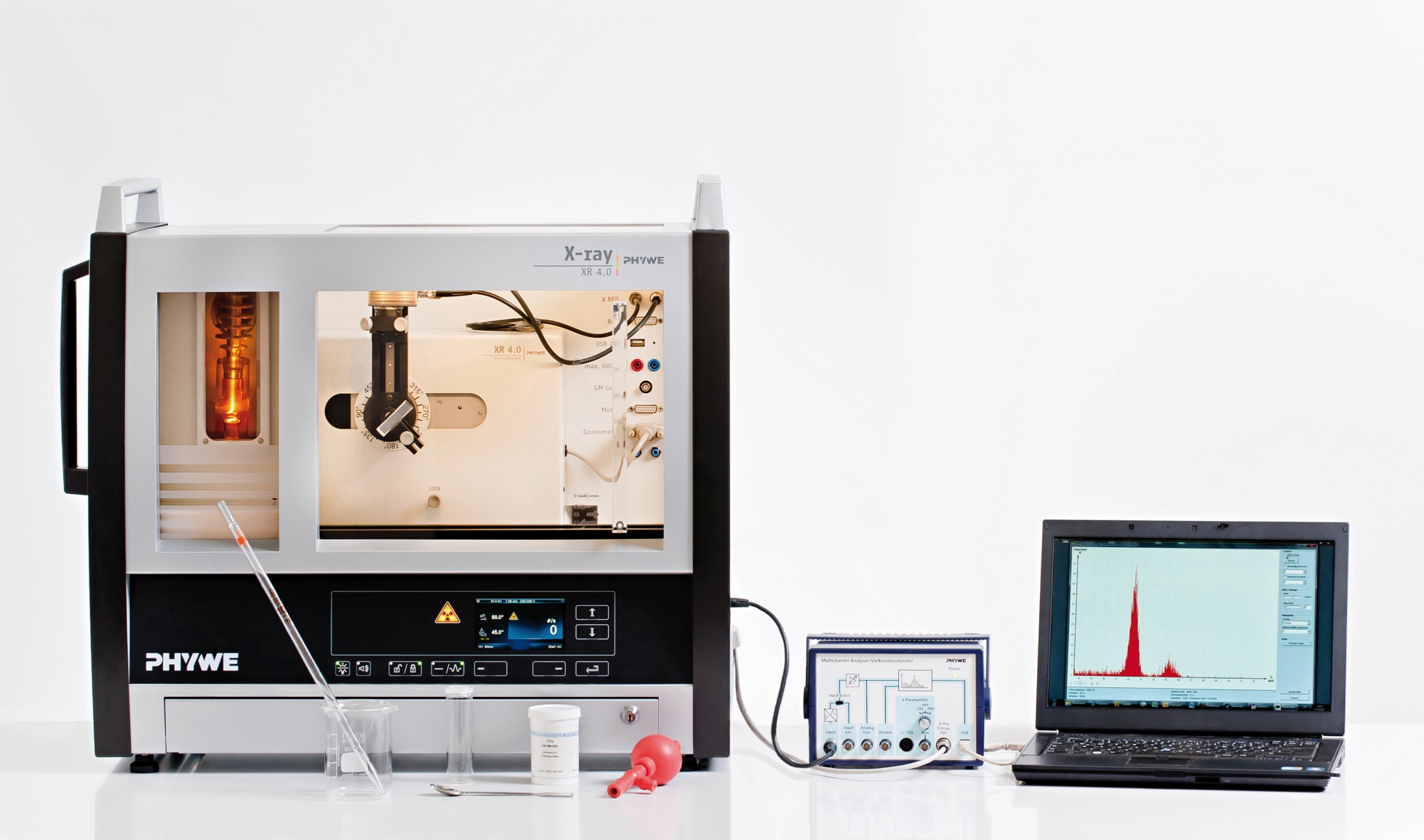 Quantitative X-ray fluorescence analysis of solutions