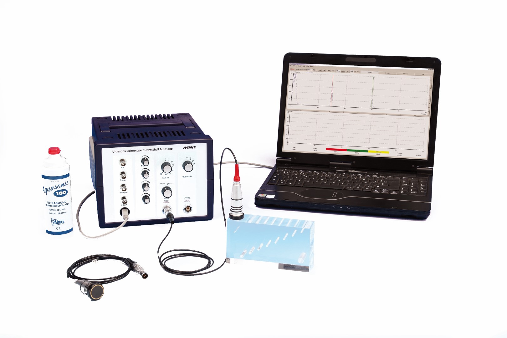 Ultrasonic echography (A-Scan)